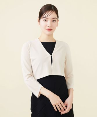 レーヨンストレッチショートカーディガン | Sybilla (Women