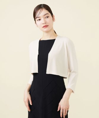 レーヨンストレッチショートカーディガン | Sybilla (Women