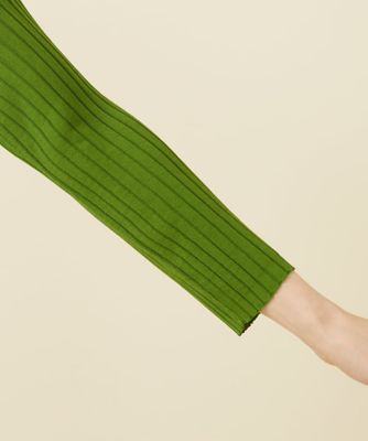 切り替えリブボレロカーディガン