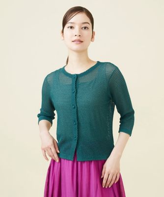＜Sybilla (Women)＞透かし編みカーディガン