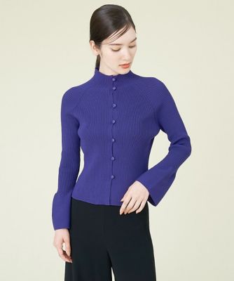 ＜Sybilla (Women)＞【ニューフォルムニット】スタンドカラーニットジャケット