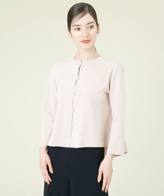 ＜Sybilla (Women)＞ストレッチナイロンバックプリーツニットジャケット