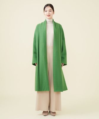Sybilla シビラ　ウールベスト付き　ロングトレンチコート　リボンベルト付き ウールブークレーロングコート | Sybilla (Women)/シビラ | 三越