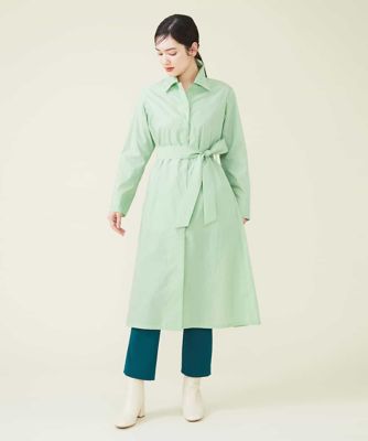 新品 シビラ ペーパータッチショートトレンチコート ライトグリーン Mサイズ ペーパータッチステンカラーコート | Sybilla (Women)/シビラ | 三越