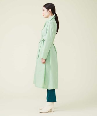 新品 シビラ ペーパータッチショートトレンチコート ライトグリーン Mサイズ ペーパータッチステンカラーコート | Sybilla (Women)/シビラ | 三越