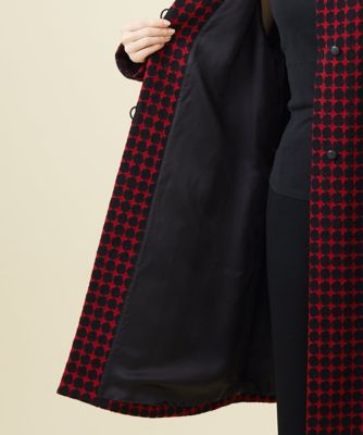 ドットジャカードロングコート
