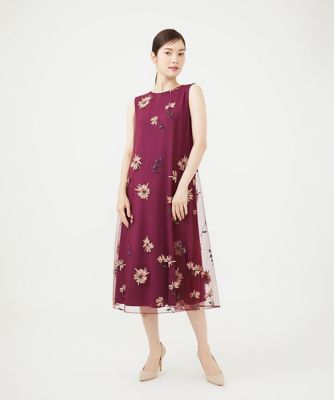 WEB限定色あり】マーガレット刺繍チュールドレス | Sybilla (Women 
