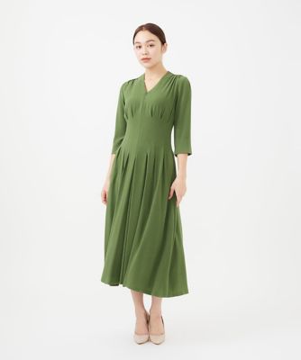タッキングデザインドレス（7分袖） | Sybilla (Women)/シビラ