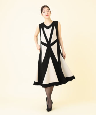 ＜Sybilla (Women)＞トライアングルパッチワークドレス