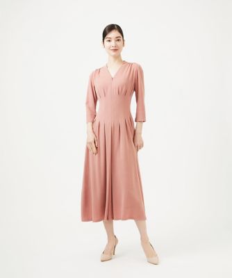 ＜Sybilla (Women)＞タッキングデザインドレス（７分袖）