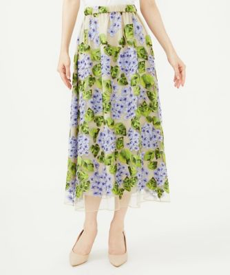 ＜Sybilla (Women)＞アジサイ刺繍チュールスカート