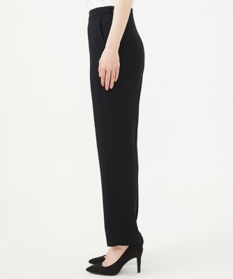 バックサテンストレートパンツ