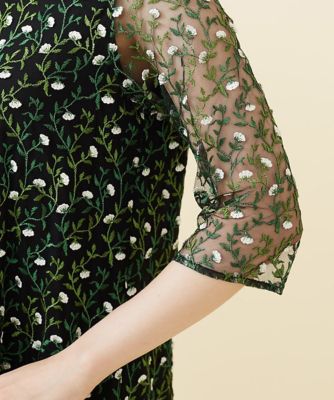 スピンクルフラワー刺繍チュールドレス