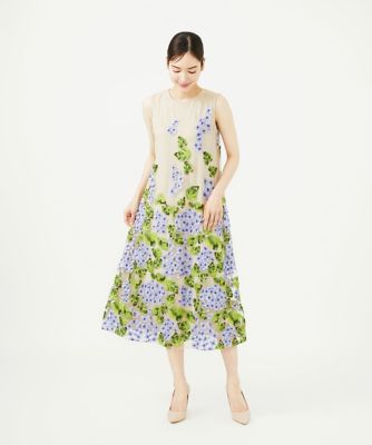 アジサイ刺繍チュールドレス | Sybilla (Women)/シビラ | 三越伊勢丹