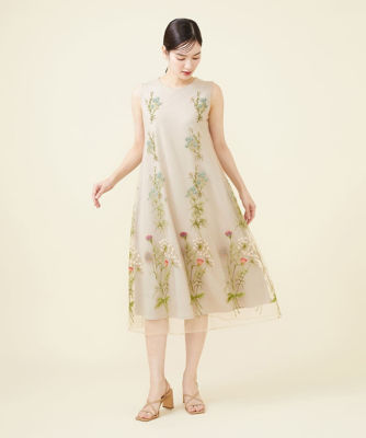 フラワー刺繍チュールノースリーブドレス | ファッション・服 | 三越