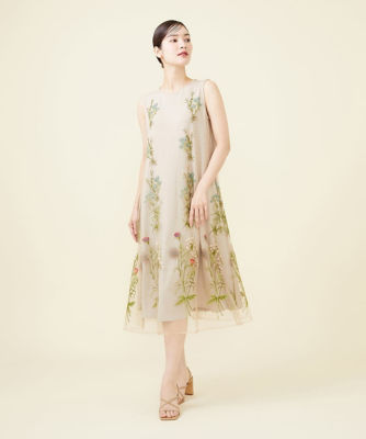 フラワー刺繍チュールノースリーブドレス | ファッション・服 | 三越