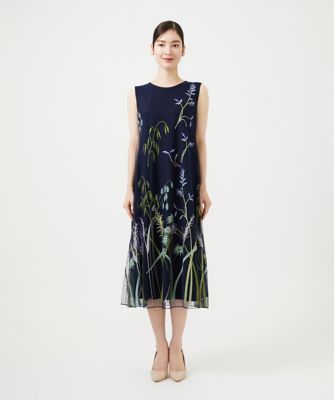 リーフ刺繍チュールドレス | Sybilla (Women)/シビラ | 三越伊勢丹