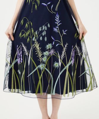 リーフ刺繍チュールドレス | Sybilla (Women)/シビラ | 三越伊勢丹
