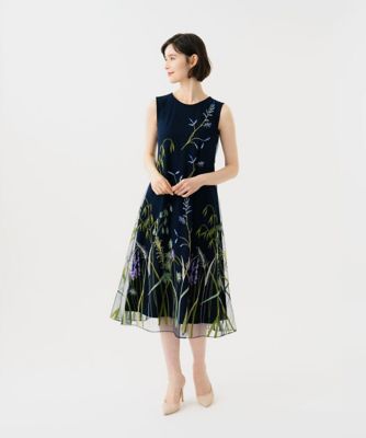リーフ刺繍チュールドレス | Sybilla (Women)/シビラ | 三越伊勢丹