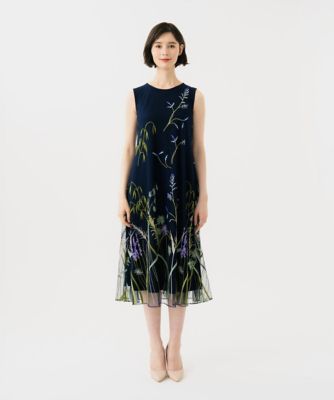 リーフ刺繍チュールドレス | Sybilla (Women)/シビラ | 三越伊勢丹
