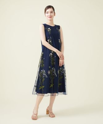 Sybilla｜フラワー刺繍チュールノースリーブドレス | Rakuten Fashion(楽天ファッション／旧楽天ブランドアベニュー)HY0007