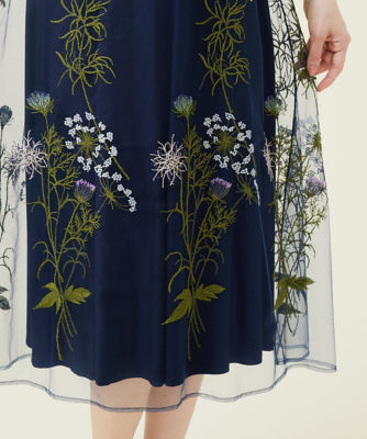 フラワー刺繍チュールノースリーブドレス | ファッション・服 | 三越 