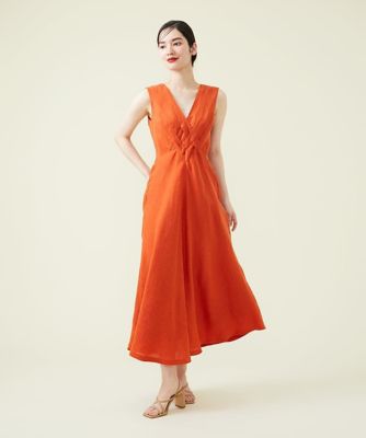 【ＳＹＢＩＬＬＡ　ＤＲＥＳＳ】イントレチャートリネンドレス
