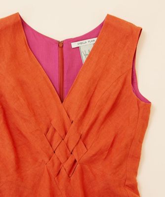 【ＳＹＢＩＬＬＡ　ＤＲＥＳＳ】イントレチャートリネンドレス