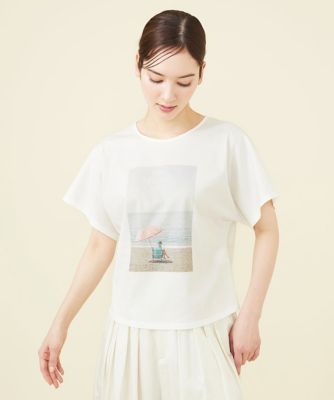 【ＰＬＡＹＡ】ビーチサイドプリントＴシャツ