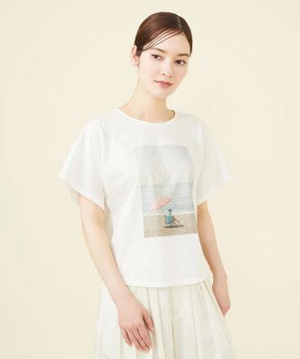 【ＰＬＡＹＡ】ビーチサイドプリントＴシャツ