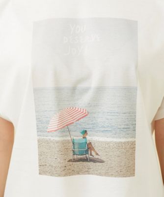 【ＰＬＡＹＡ】ビーチサイドプリントＴシャツ