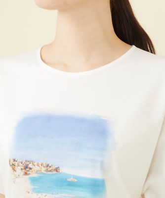 【ＰＬＡＹＡ】ビーチサイドプリントＴシャツ