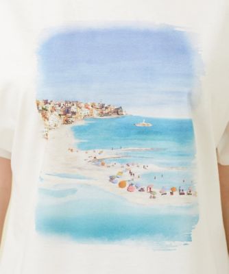 【ＰＬＡＹＡ】ビーチサイドプリントＴシャツ