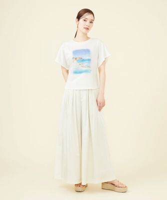 【ＰＬＡＹＡ】ビーチサイドプリントＴシャツ