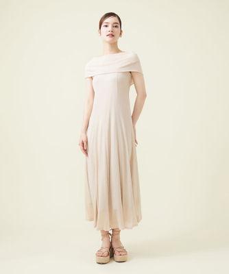 未使用 ハナエ モリ レース オフショルダー Aラインドレス