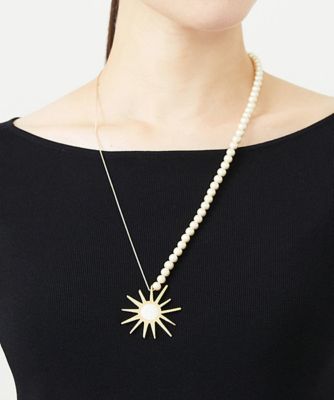 ＜Sybilla (Women)＞アスタリスクコットンパールネックレス