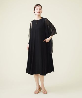 フラワーモチーフ刺繍シルクストール