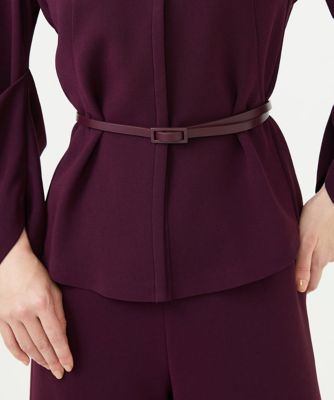 Sybilla シビラ 羊革 レザーコート　ベルト付きM 編み込み カウレザースリムベルト | Sybilla (Women)/シビラ | 三越伊勢丹