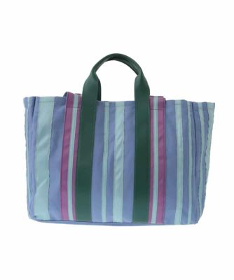 リボンストライプトートバッグ