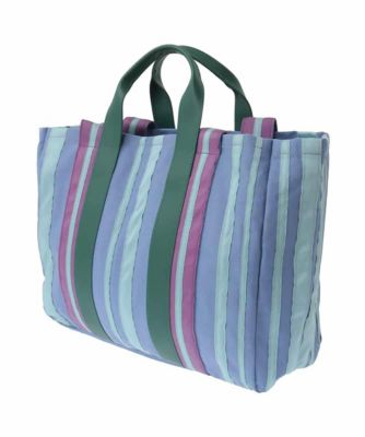 リボンストライプトートバッグ