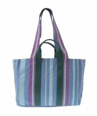 リボンストライプトートバッグ