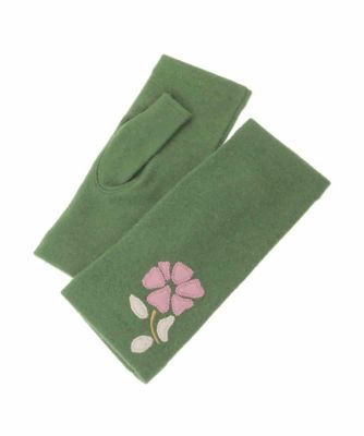 ＜Sybilla (Women)＞【日本製】フィンガーレスフラワーパッチワークグローブ