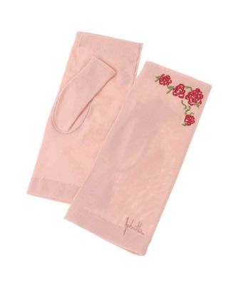 Sybilla (Women)/シビラ 【日本製/接触冷感】ローズ刺繍フィンガーレスショートグローブ
