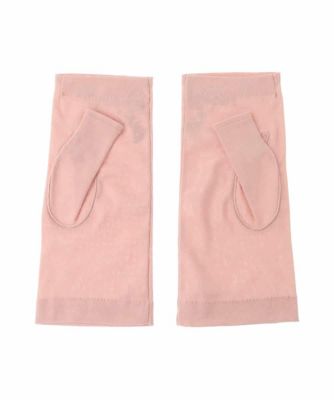 【日本製／接触冷感】ローズ刺繍フィンガーレスショートグローブ