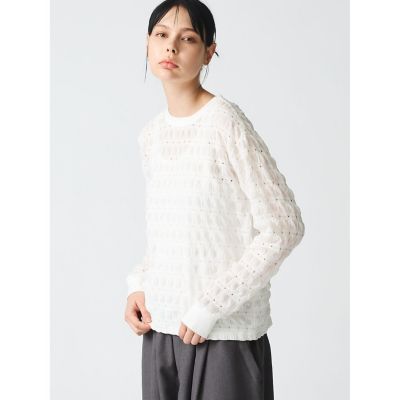 ｍｉｚｕｉｒｏ　ｉｎｄ　シアーパターンロングＴシャツ