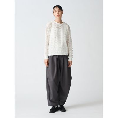 ｍｉｚｕｉｒｏ　ｉｎｄ　シアーパターンロングＴシャツ