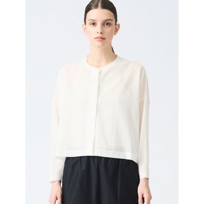 ＜mizuiro ind (Women)＞ｍｉｚｕｉｒｏ　ｉｎｄ　ワッシャーボイルショートカーディガン