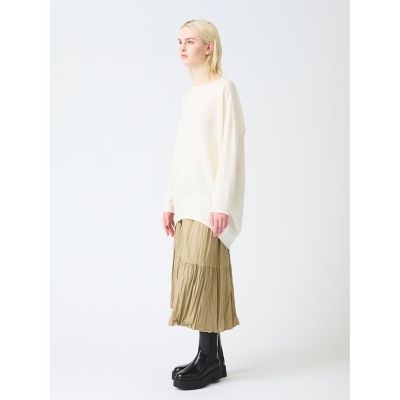 mizuiro ind ジョーゼットボートネックコクーンプルオーバー