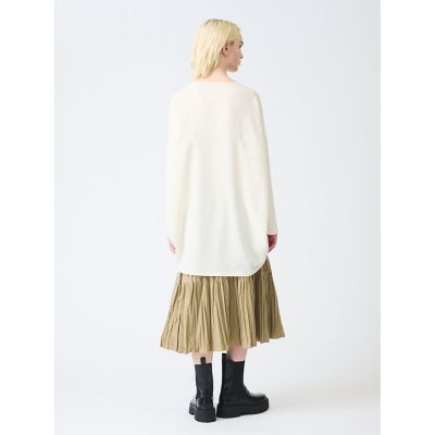 mizuiro ind ジョーゼットボートネックコクーンプルオーバー