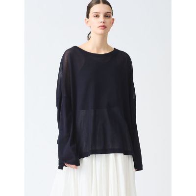 mizuiro ind (Women)/ミズイロインド mizuiro ind メッシュロングスリーブワイドT